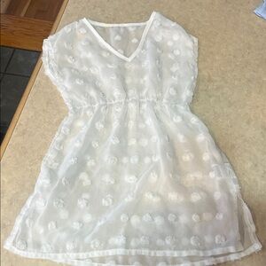 SHEIN White Textured Dot Fabric